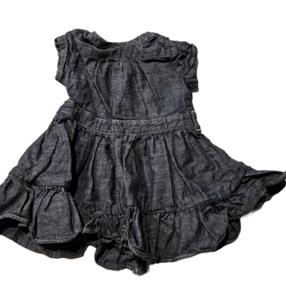 Ralph Lauren Ruffled Denim Dress 100% Cotton Size 9 months - Picture 2 of 4